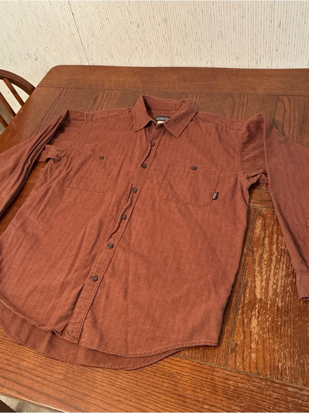 Patagonia Organic Cotton Button Up Shirt Men’s M Long Sleeve Rust Vintage